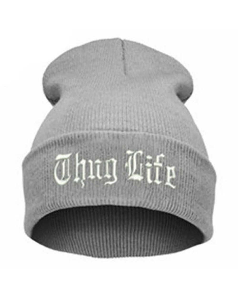 New Thug Life Black Letter Beanie Unisex Fashion Hip Hop Mens Beanies Knitted Caps For Women Skullies Gorros Bonnets Hat front-4