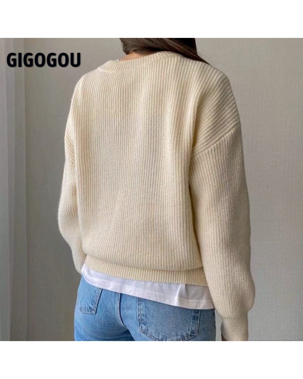 Oversized Women Cashmere Sweater Autumn Winter Basic Knit Pullovers Top Soft Female Jumper Christmas Sweaters Pull Femme front-2