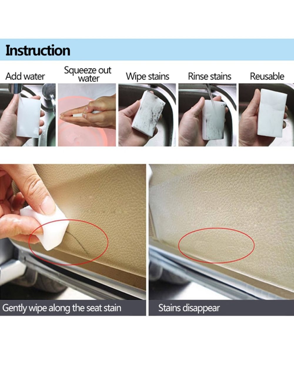 Magic Sponge Eraser Melamine Sponge Cleaner Kitchen Cleaning Sponge for Dish Wash Bathroom Cleaning Tools front-1