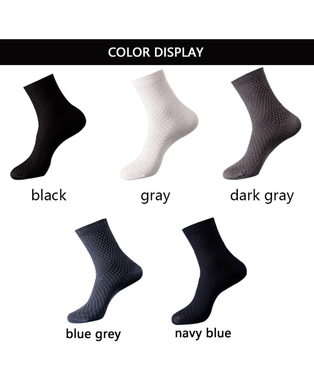 High Quality Combo 10 pairs of men's socks Fiber Socks Men Breathable Compression Long front-3