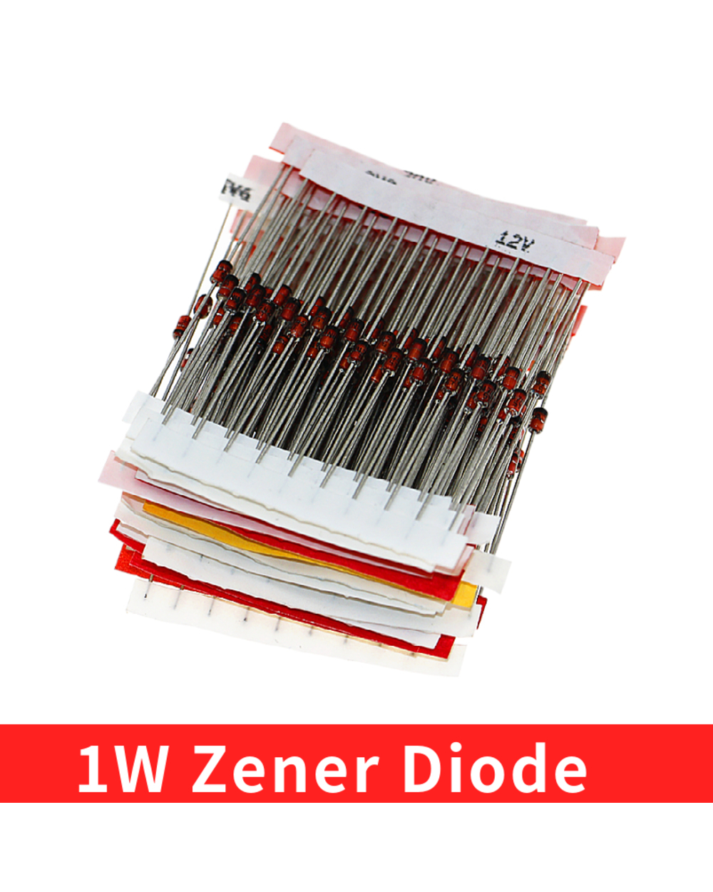 1W Zener Diode Assorted Kit (3V 3.3V 3.6V 5.1V 5.6V 7.5V 10V 12V 13V 15V 16V 18V 20V 22V 24V 30V 33V 39V) Assortment Set front-0