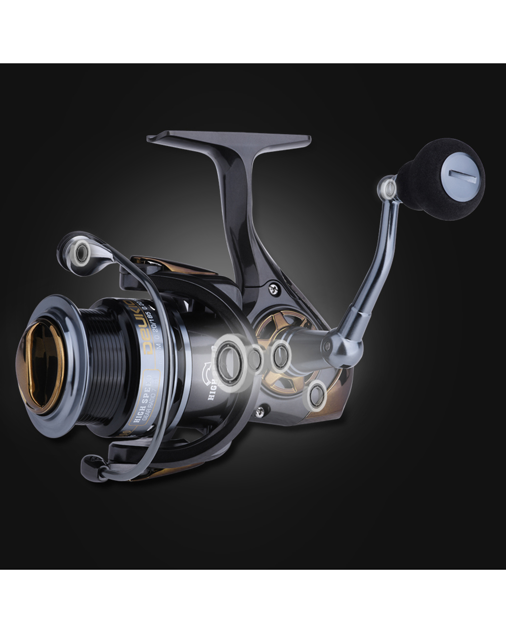 Goture Hs Metal Spool Fishing Reel Ultral Light High-Speed 7.1:1 6.7:1 Spinning Reel 5+1Bb 8Kg Max Drag Casting Wheel front-4
