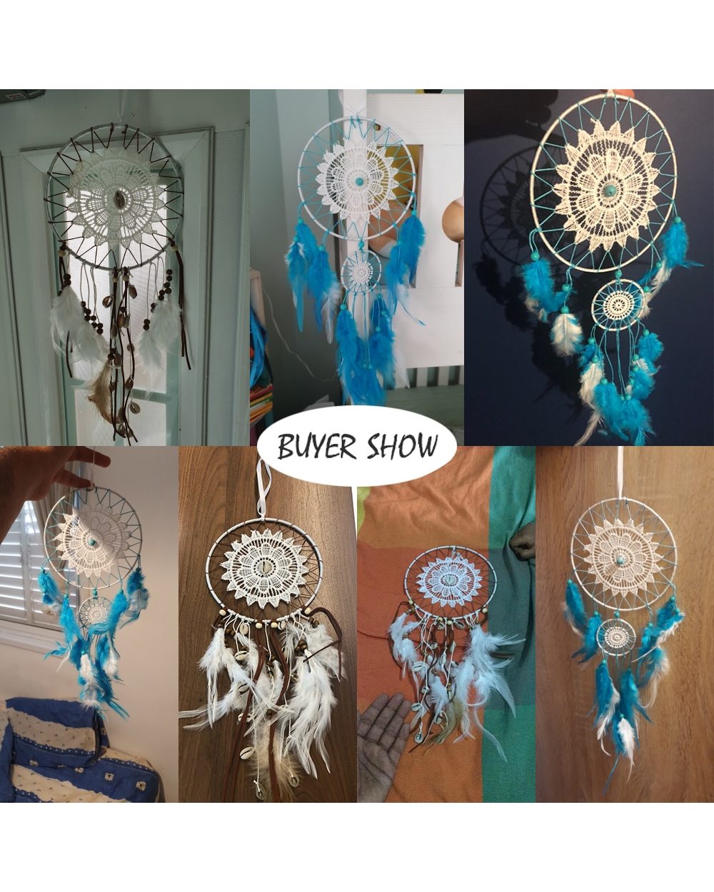 Nordic dream catcher room decoration white shell dream catcher girls room decor wedding decoration gift for girls VG06 front-5
