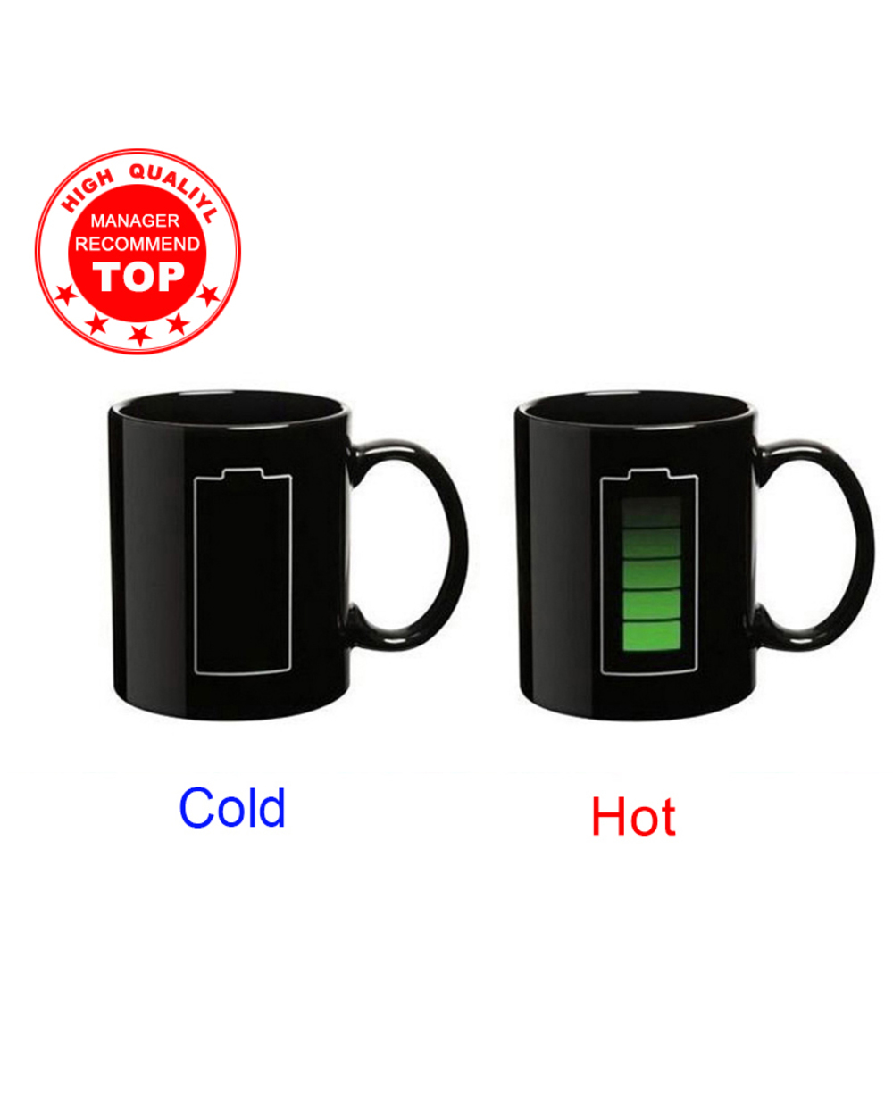 Creative Battery Magic Mug Positive Energy Color Changing Cup Ceramic Discoloration Coffee Tea Milk Mugs Novelty Gifts front-0