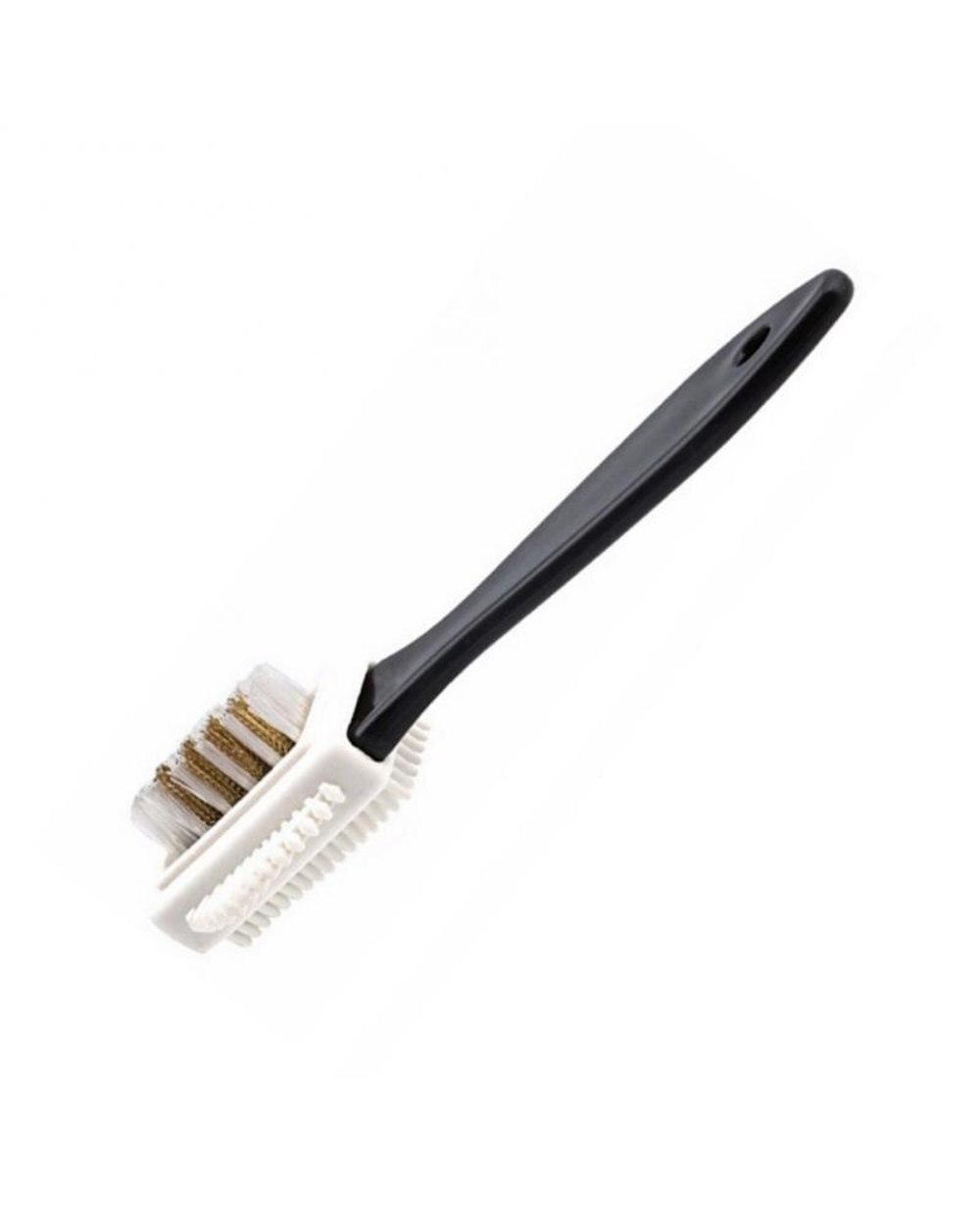 1Pc 3Side Shoe Brush Black Cleaning Brush For Suede Nubuck Boot Shoes Shape front-4