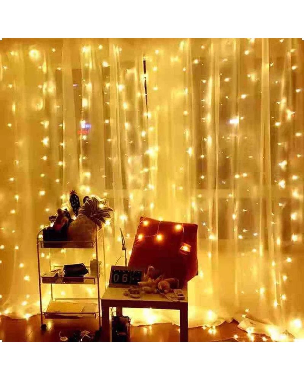 Christmas Lights Curtain Garland front-4