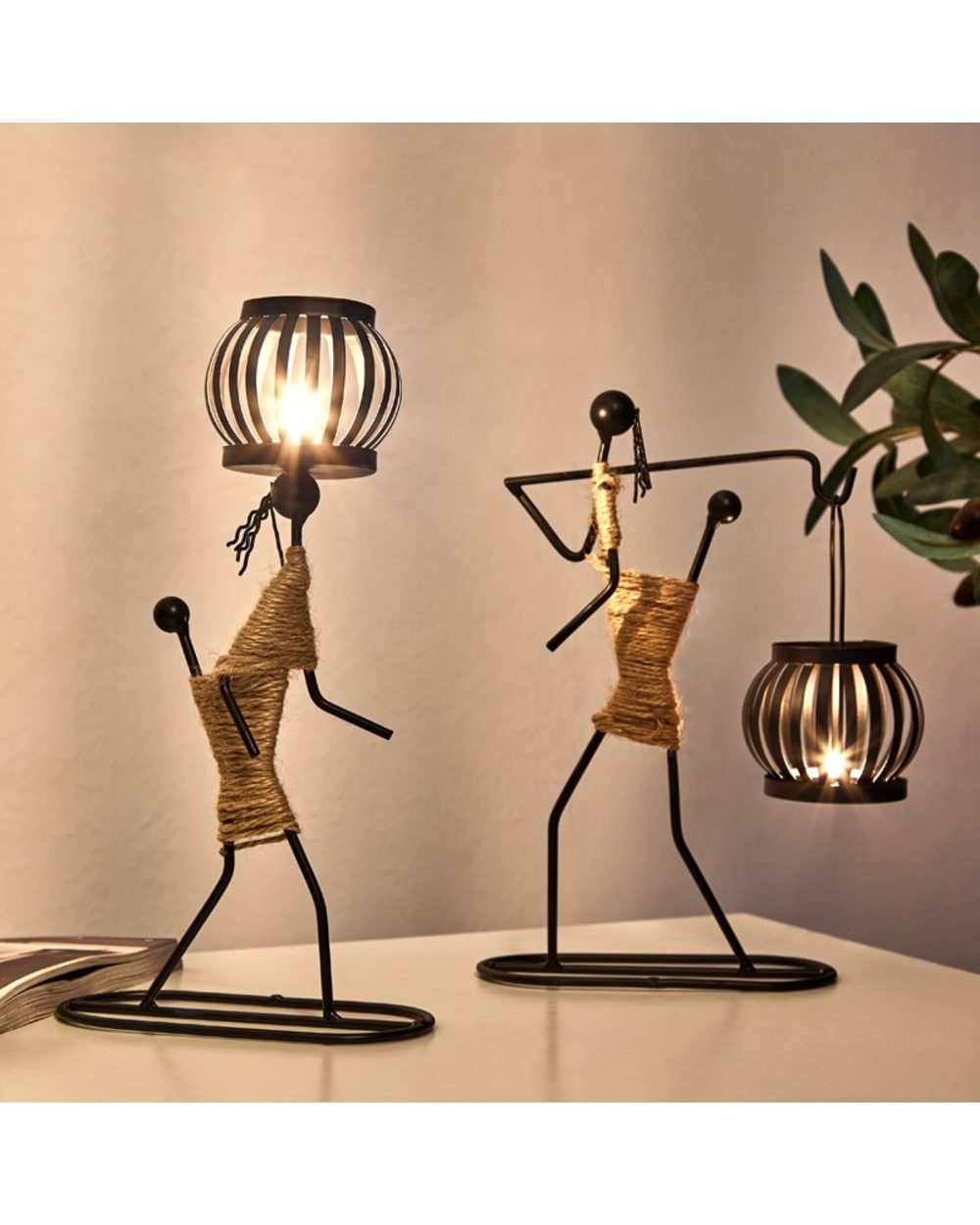 Metal candle holder home décor accessories front-2