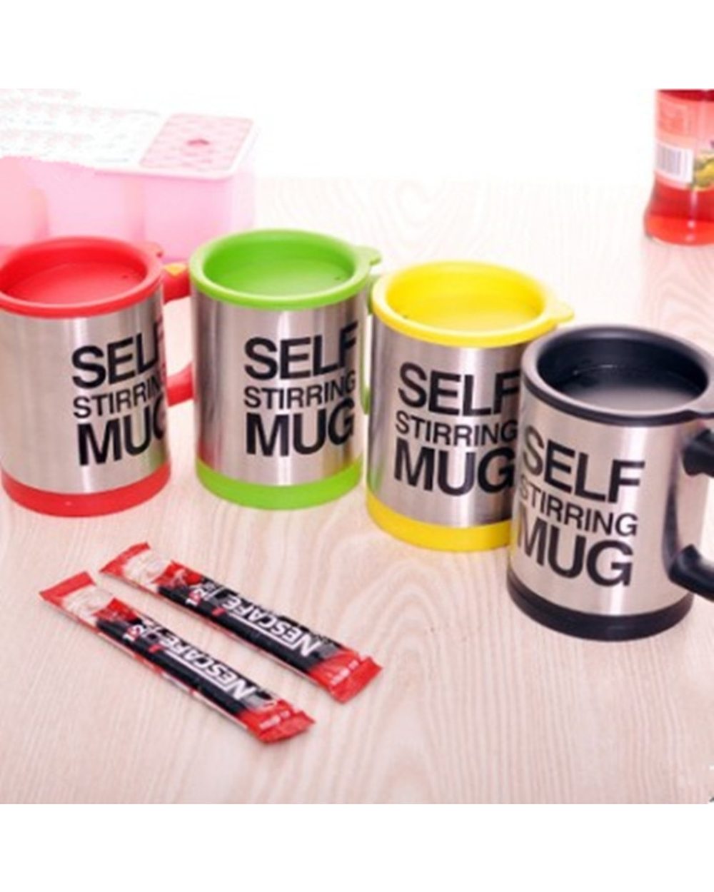 Lazy Self Stirring Mugs 400ml front-0