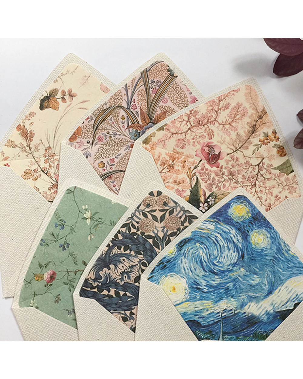 Vintage Paintings Office Message Writing Paper Letter Hemp Texture Style Invitation Envelope Letter Paper School Statio front-1