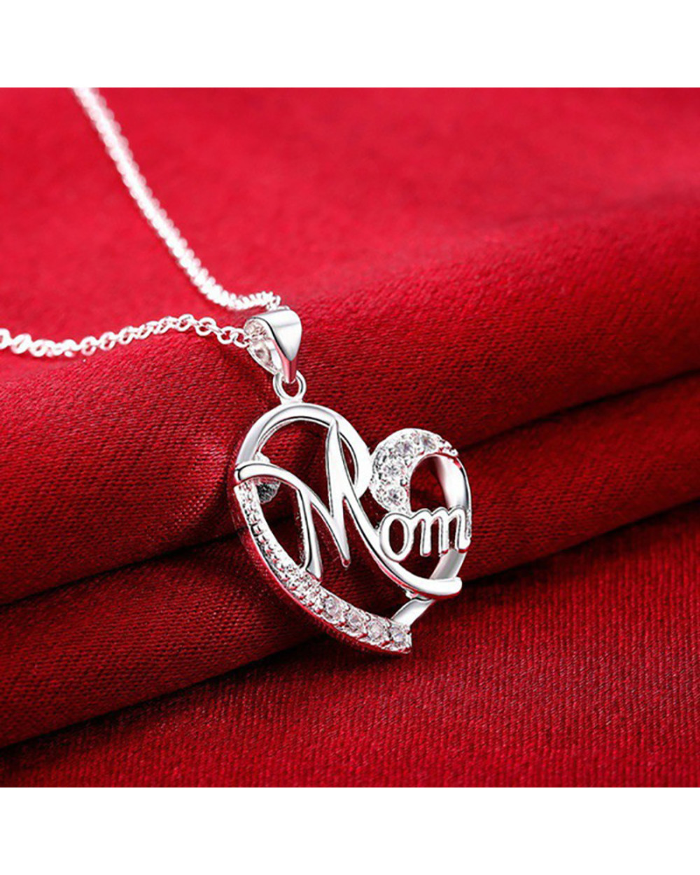 Mother's Day Necklace Fashion Mom Letter Love Necklace Charms Pendant Necklace The Best Gift For Mother front-0