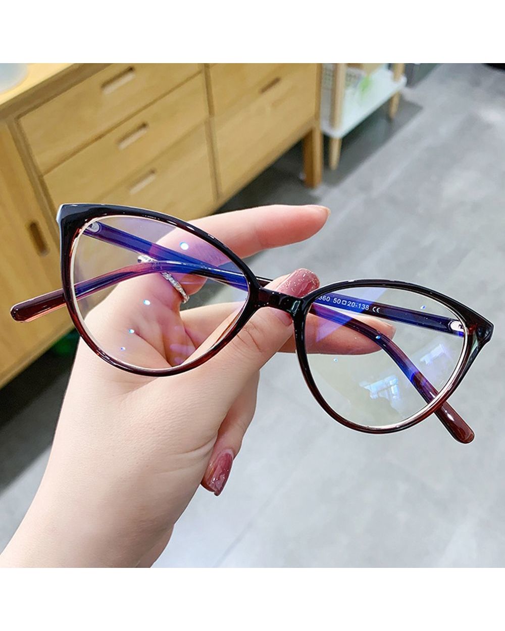Fashion Women Men Pc Frame Anti-Uv Blue Rays Glasses Computer Goggles Eyeglasses Eyewear Vision Care Classic Cat Eye Gl front-1