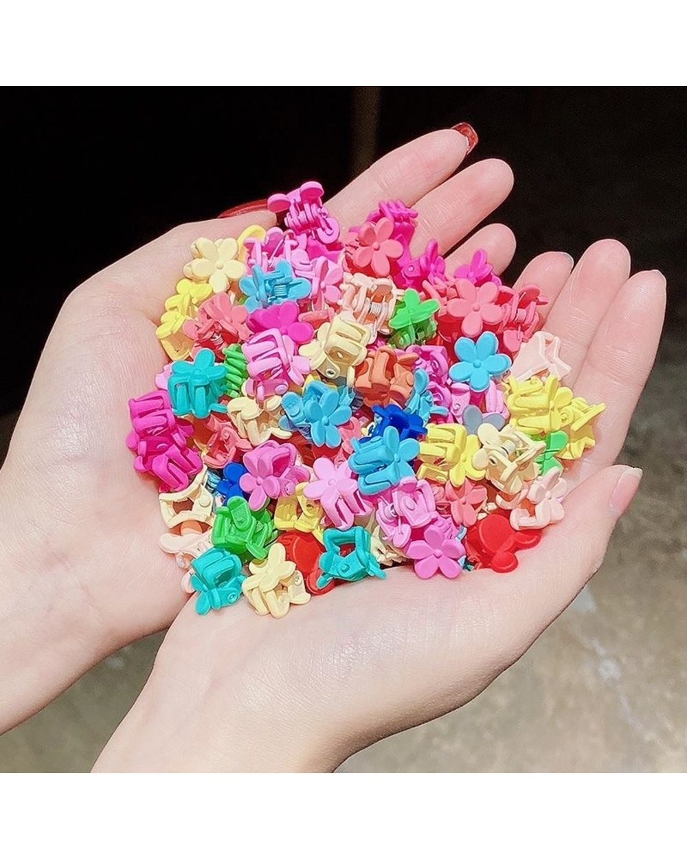 Set Girls Colorful Flower Mini Hair Claws Kids Sweet Hairpins Children Hair Accessories Cute Hair Clip front-5