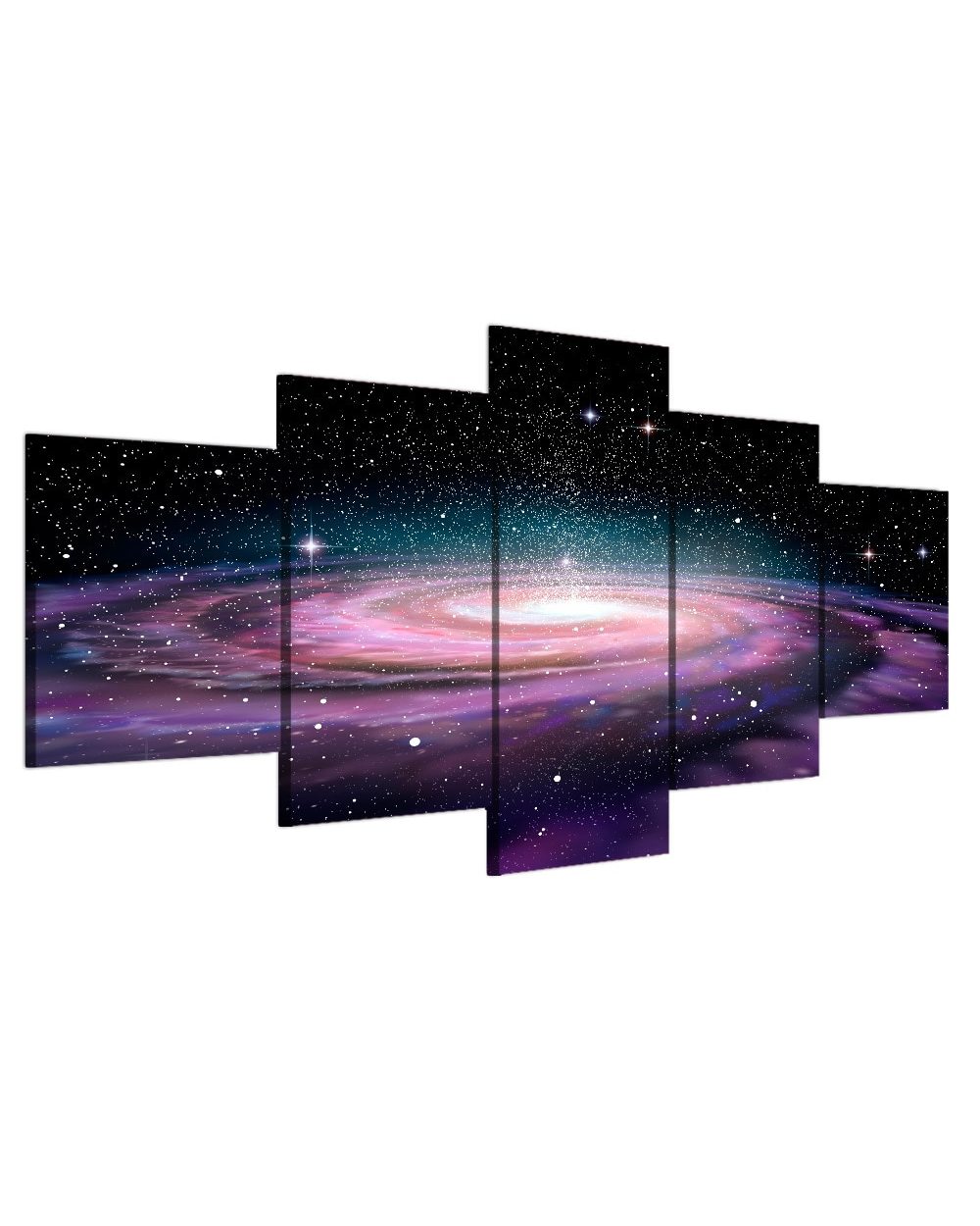 Planet Space Universe Picture Print Space 5 Panel Canvas Art Wall Decor front-0