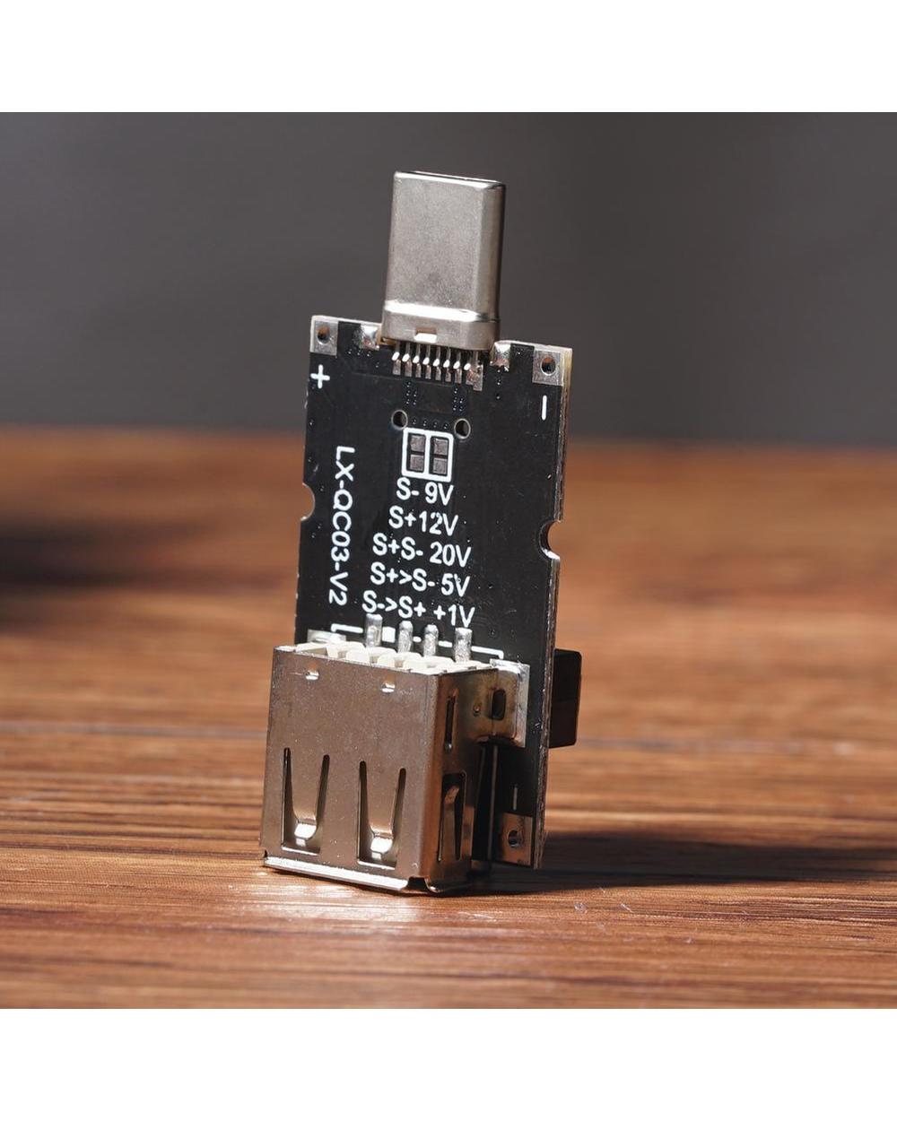 100W 5A Qc Trigger Type-C Usb Qc Decoy Trigger Board 5/9/12/20V Qc2.0/3.0 Trigger Adapter Cable Connection Polling front-3
