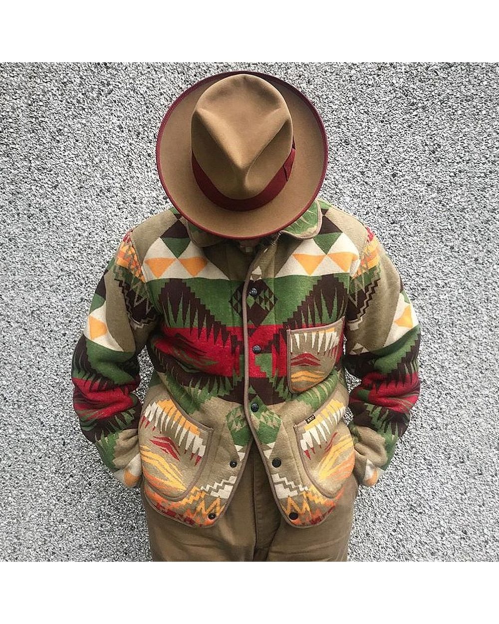 Mens Vintage Printed Long Sleeve Jackets Autumn Winter Fashion Button Coats For Men front-3