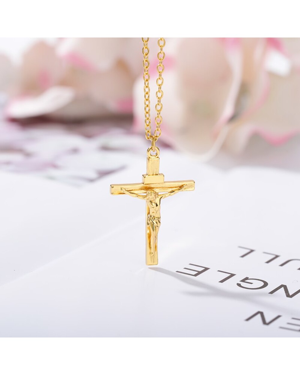 Christian Jesus Cross Necklace front-4