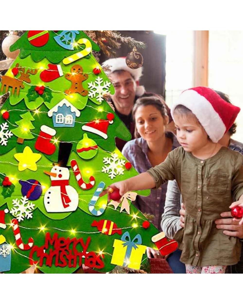 DIY Felt Christmas Tree Decorations Set Christmas Party Supplies front-3