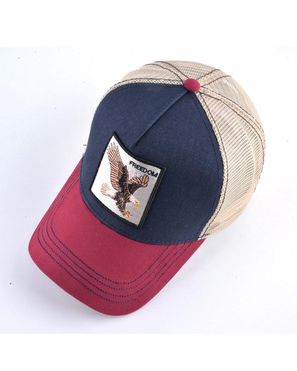 Eagle Embroidery Baseball Caps Hip Hop Hats Men Snapback Breathable Mesh Bones Fashion front-1