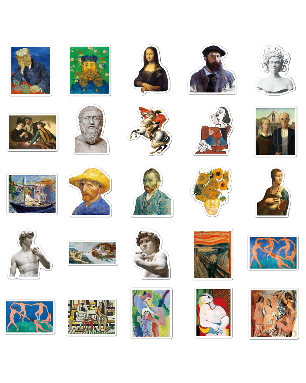 10/30/52PCS World Artist Work David Aesthetic Stickers DIY Travel Luggage Guitar Fridge Laptop Cool Graffiti Sticker front-3