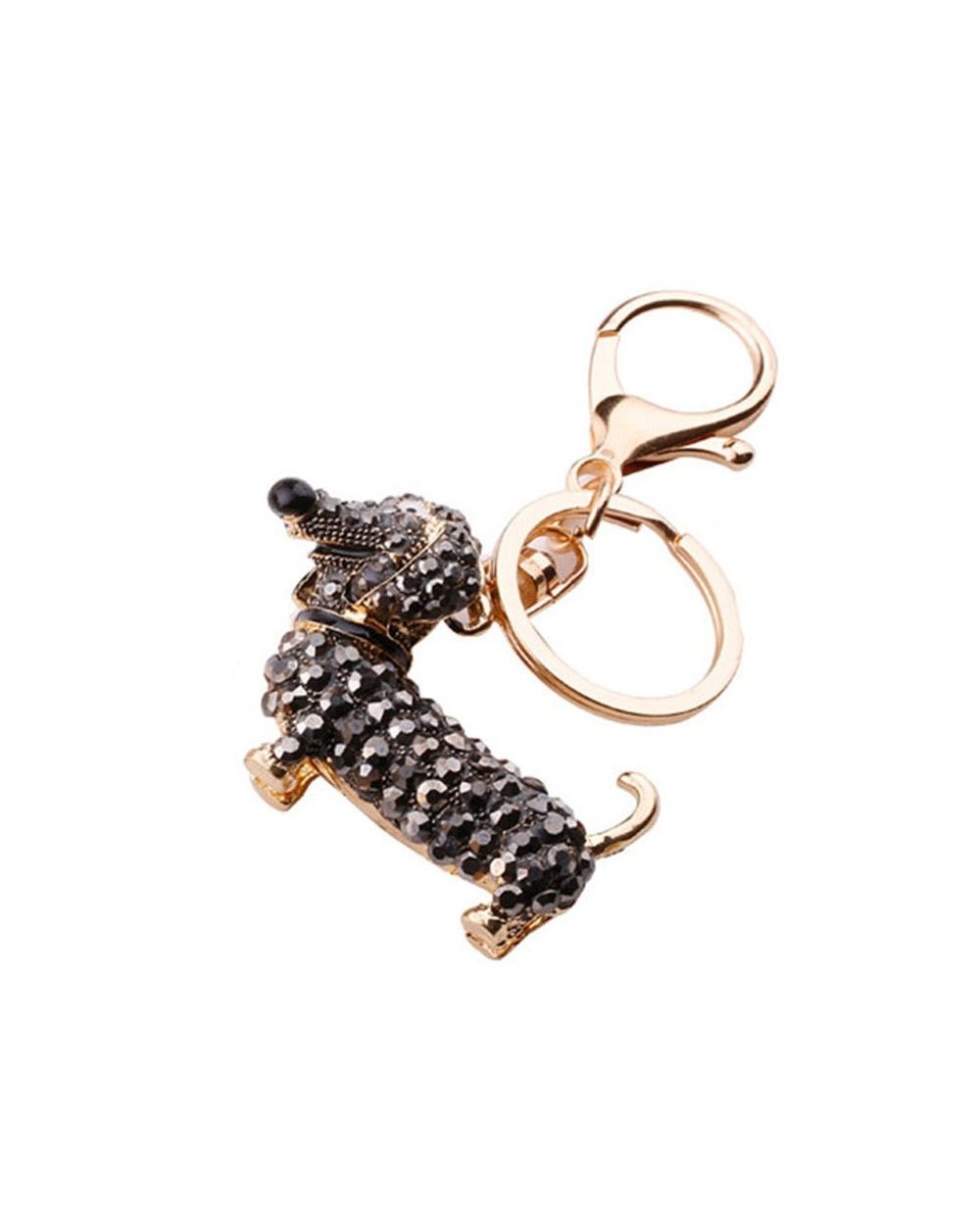 Dachshund Dog Design Keychain Bag Car Key Ring Charm Pendant Best Gifts for Purse front-3