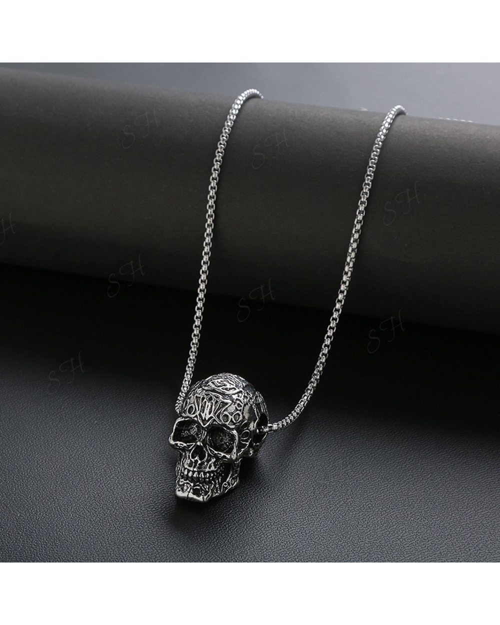 Stainless Steel Skull Various Fashion Men and Women Couple Birthday Gift Pendant Necklace front-1