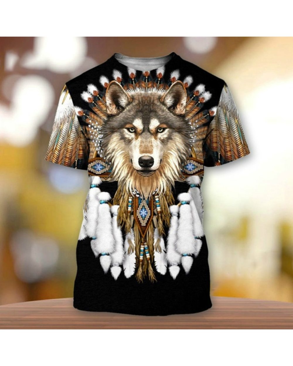 Ordinary casual bohemian style men's t-shirt 3D stretch Indian design couple streetwear t-shirt front-0