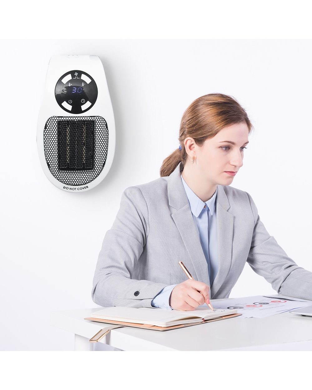 220V 500W Portable Electric Mini Fan Heater Desktop Household Wall Handy Heating Stove Radiator Warmer Machine For Wint front-5