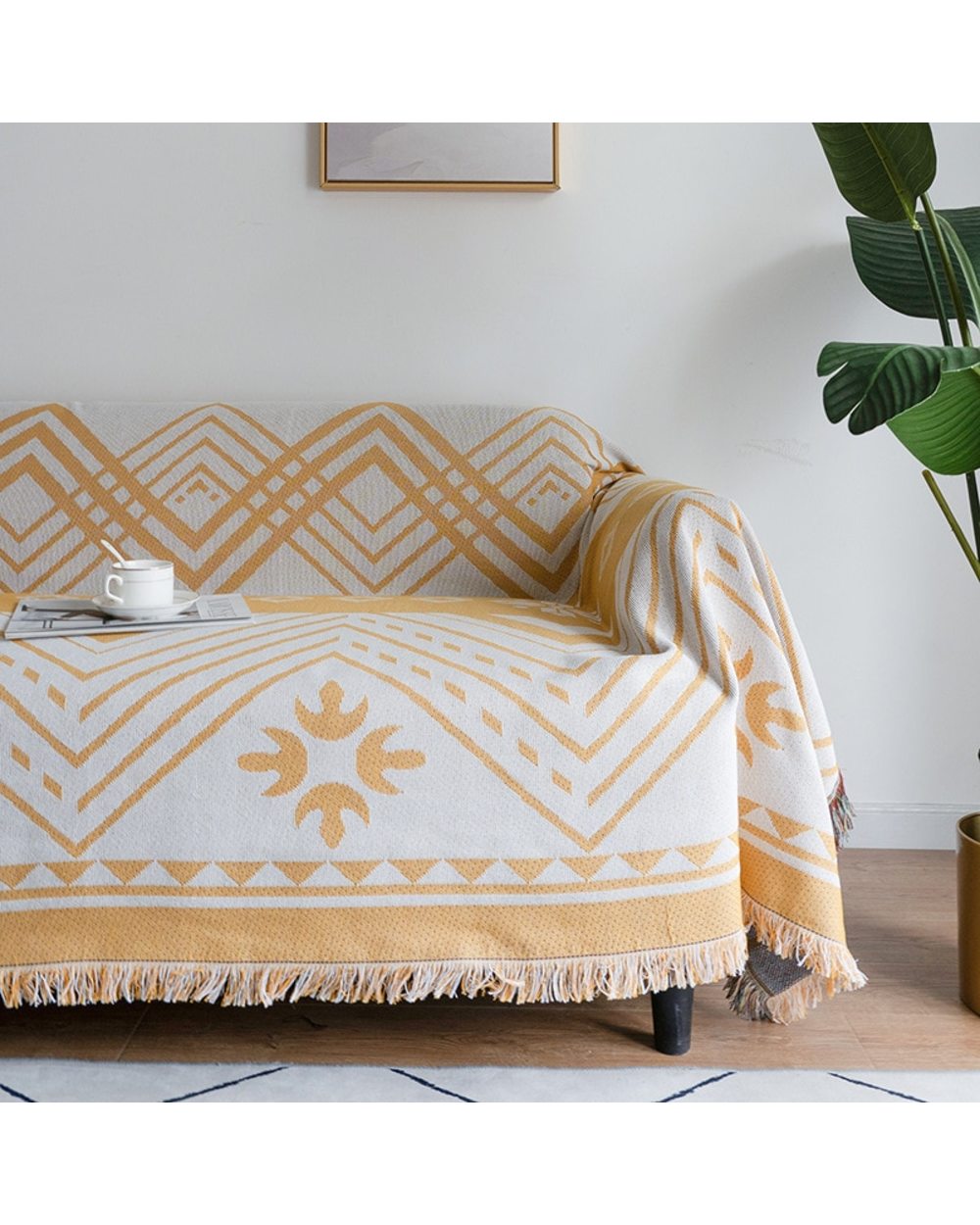 Geometric Knitted Sofa Throw Blanket Boho Knit Chair Sofa Couch Cover Floor Carpet Soft Plaid Sofa Bed Cover front-3