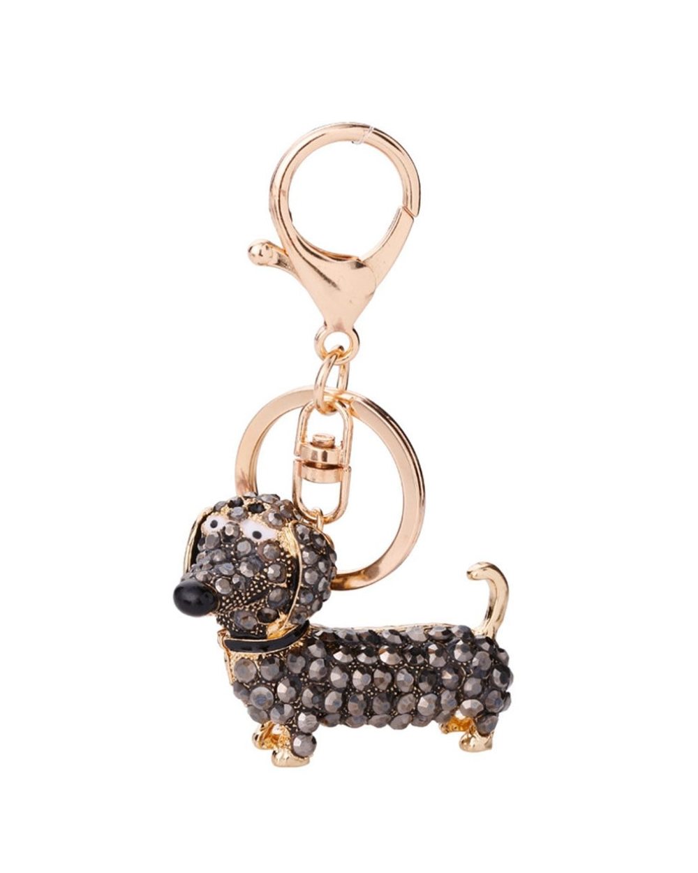 Dachshund Dog Design Keychain Bag Car Key Ring Charm Pendant Best Gifts for Purse front-0