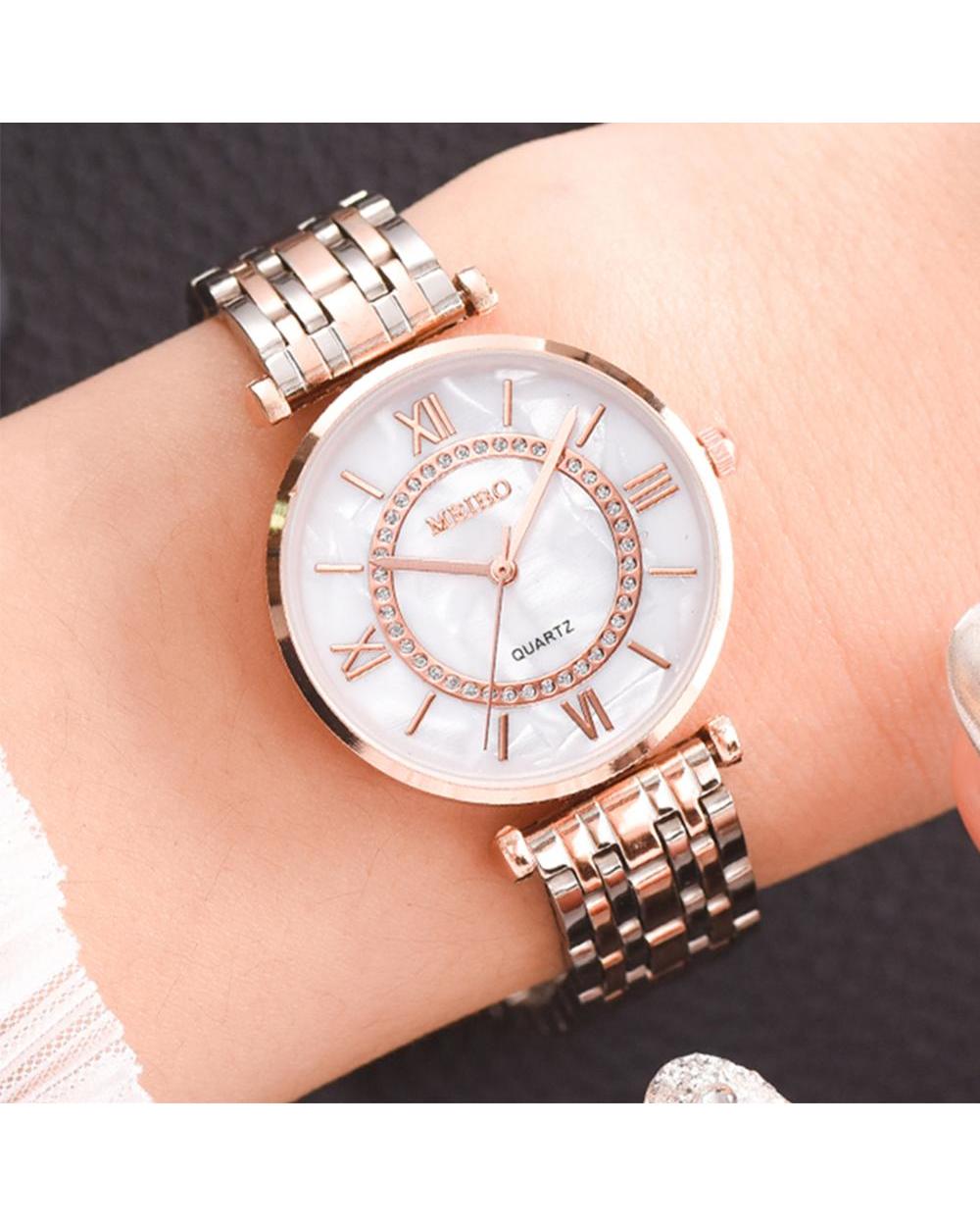 Luxury Crystal Women Bracelet Watches Top Brand Fashion Diamond Ladies Quartz Watch Steel Female Wristwatch Montre Femm front-1