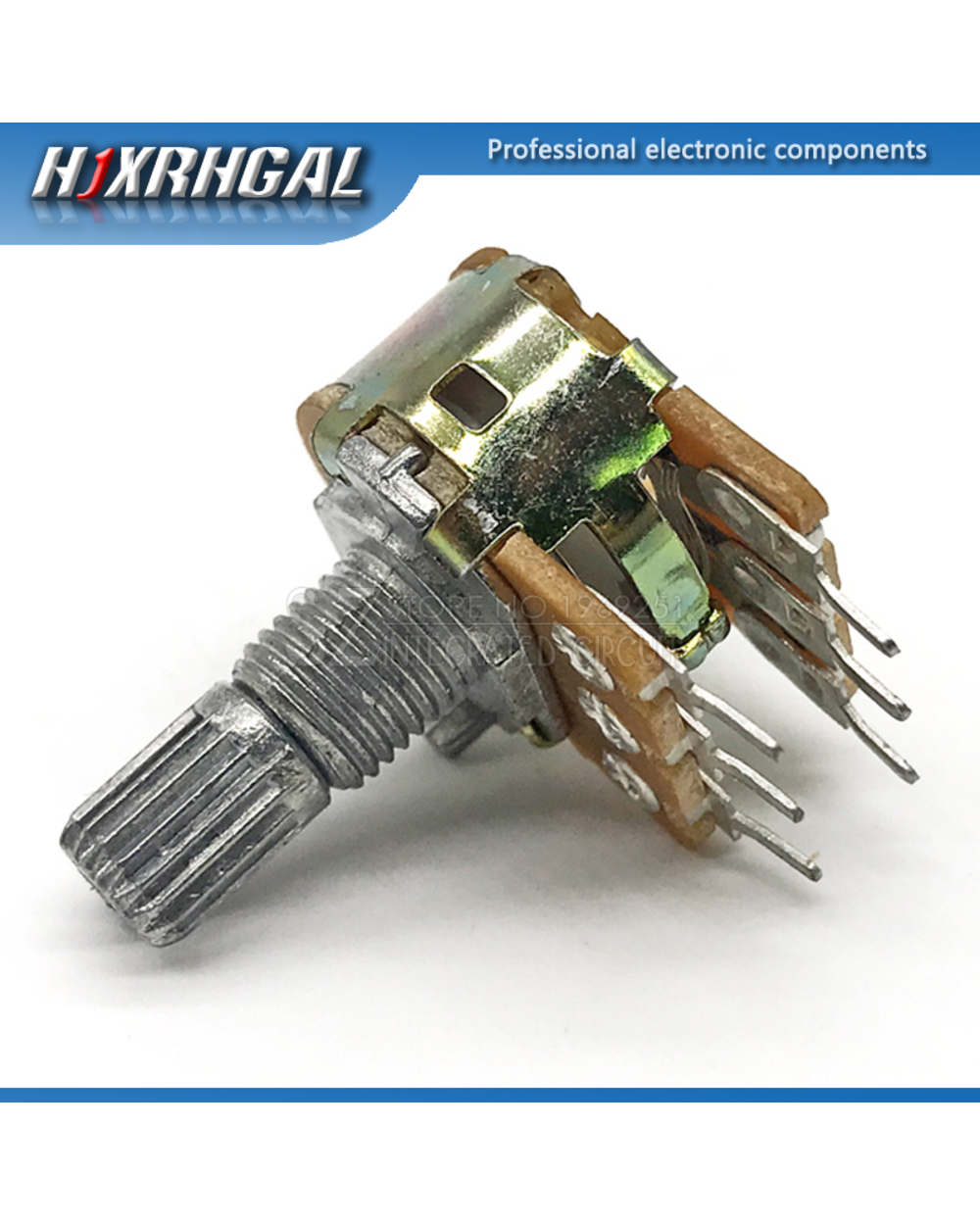 5Pcs B1k B2k B5k B10k B20k B50k B100k B500k B1m 6Pin Shaft Wh148 Potentiometer 1K 2K 5K 10K 20K 50K 100K 500K 1M Hjxrhg front-2