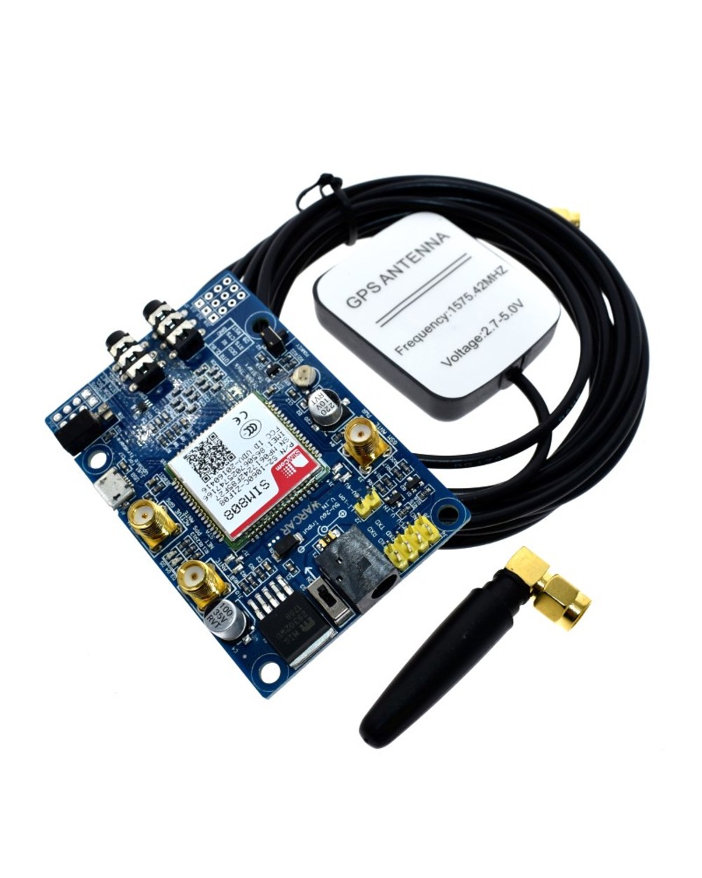 Sim808 Module Gsm Gprs Gps Development Board Ipx Sma With Gps Antenna Raspberry Pi Support 2G 3G 4G Sim Card front-0