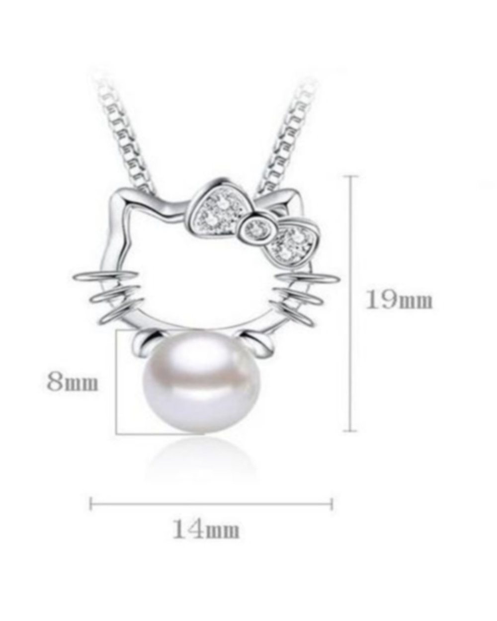 Mainecoon cat Necklace Pink Crystal Cute Porcelain Pendants s Fashion Jewelry for Women Gift front-5