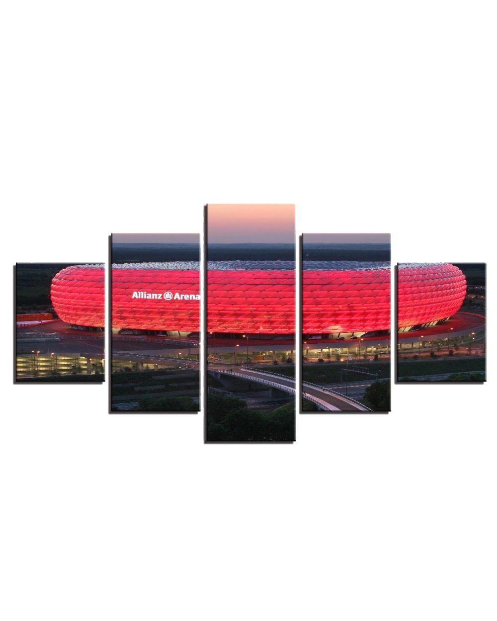 Bayern Munich Allianz Arena Group the Stadium Picture Print Sports 5 Panel Canvas Art Wall Decor front-2