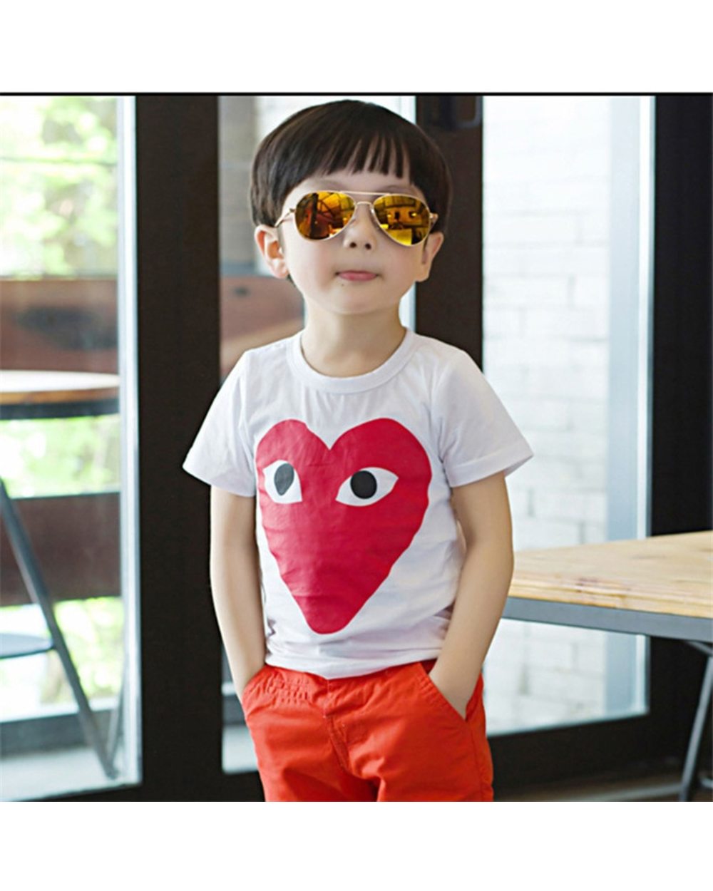 2019 Sunglasses New Fashion Baby Kids Boy Girl Pilot Sunglasses Metal Frame Goggles Glasses For Kids Children front-3