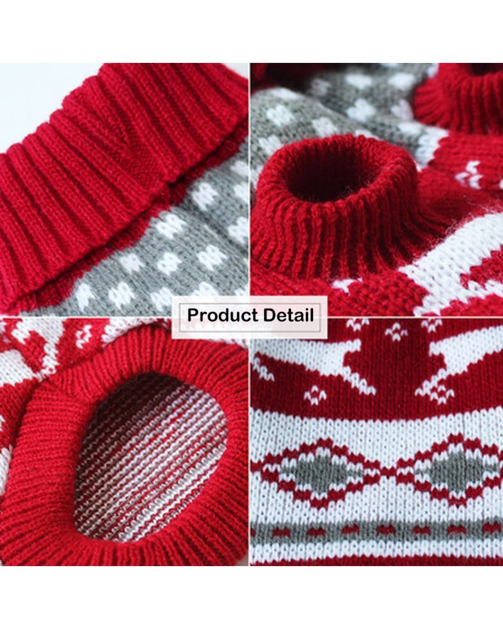 Christmas Cat Dog Sweater Pullover Winter Dog Clothes for Small Dogs Chihuahua Yorkies Puppy Jacket Pet Clothing front-5