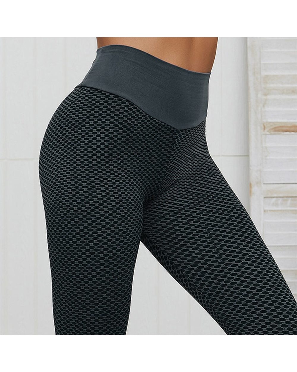 Athletic Gym Scrunch Butt Leggings- High Waist Workout Breathable Leggings front-2