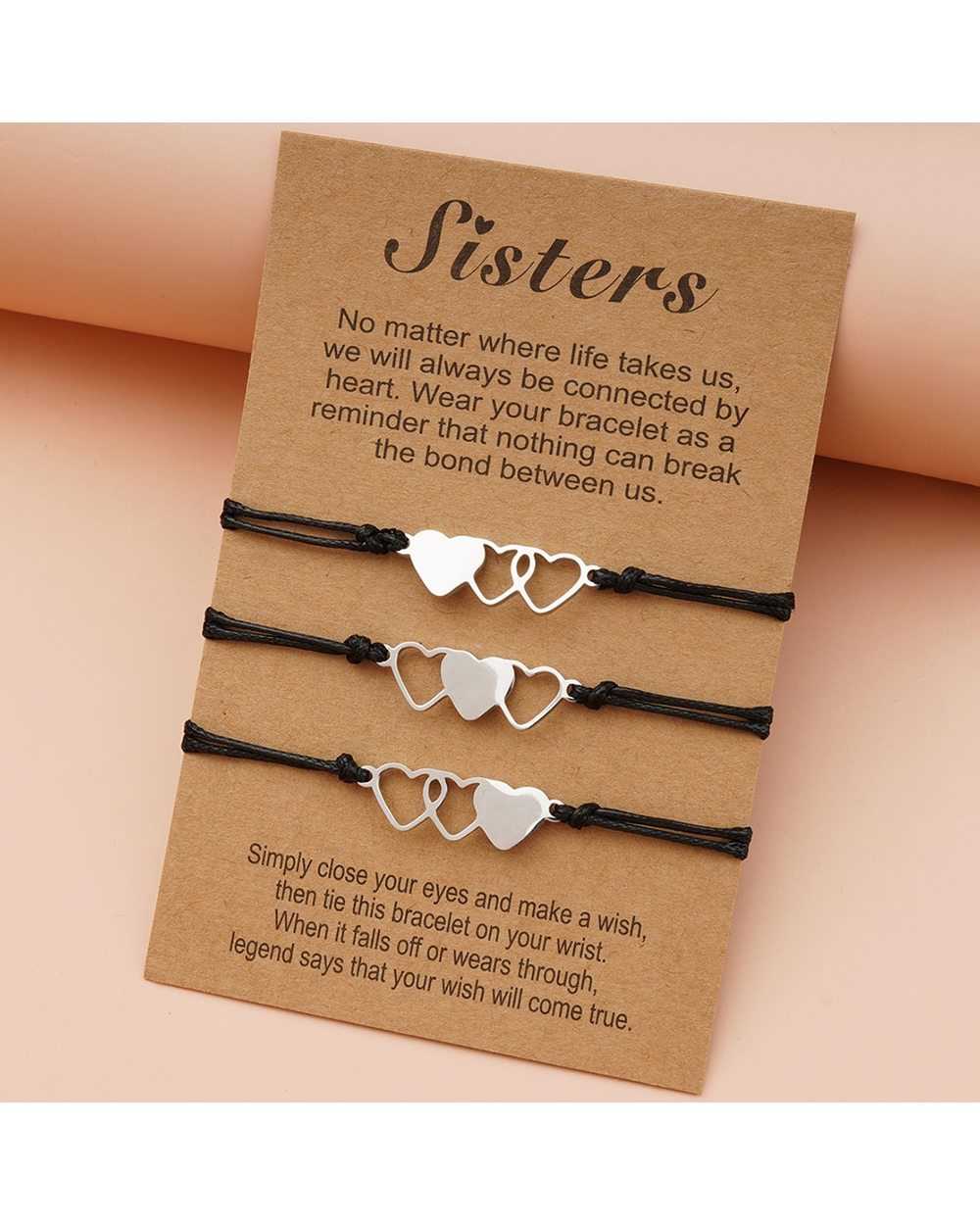 Mother Daughter Bracelets Set 2pcs Mommy and Me Matching Stainless Steel Mother's Day Bracelet front-1