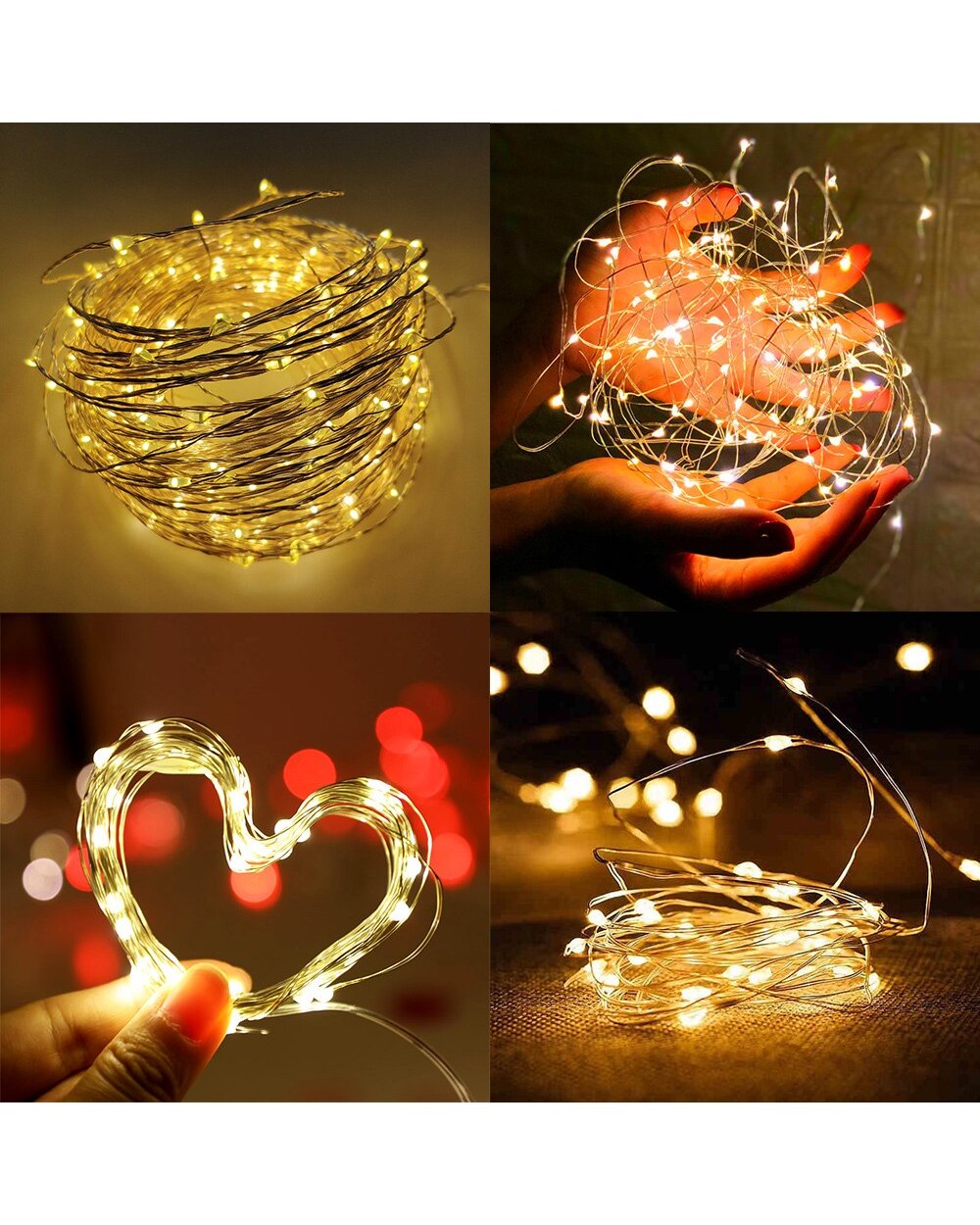 2M 5M 20/50 Fairy Lights Copper Wire LED String Lights Garland Indoor Bedroom Home Wedding New Year Event Party Gift front-1