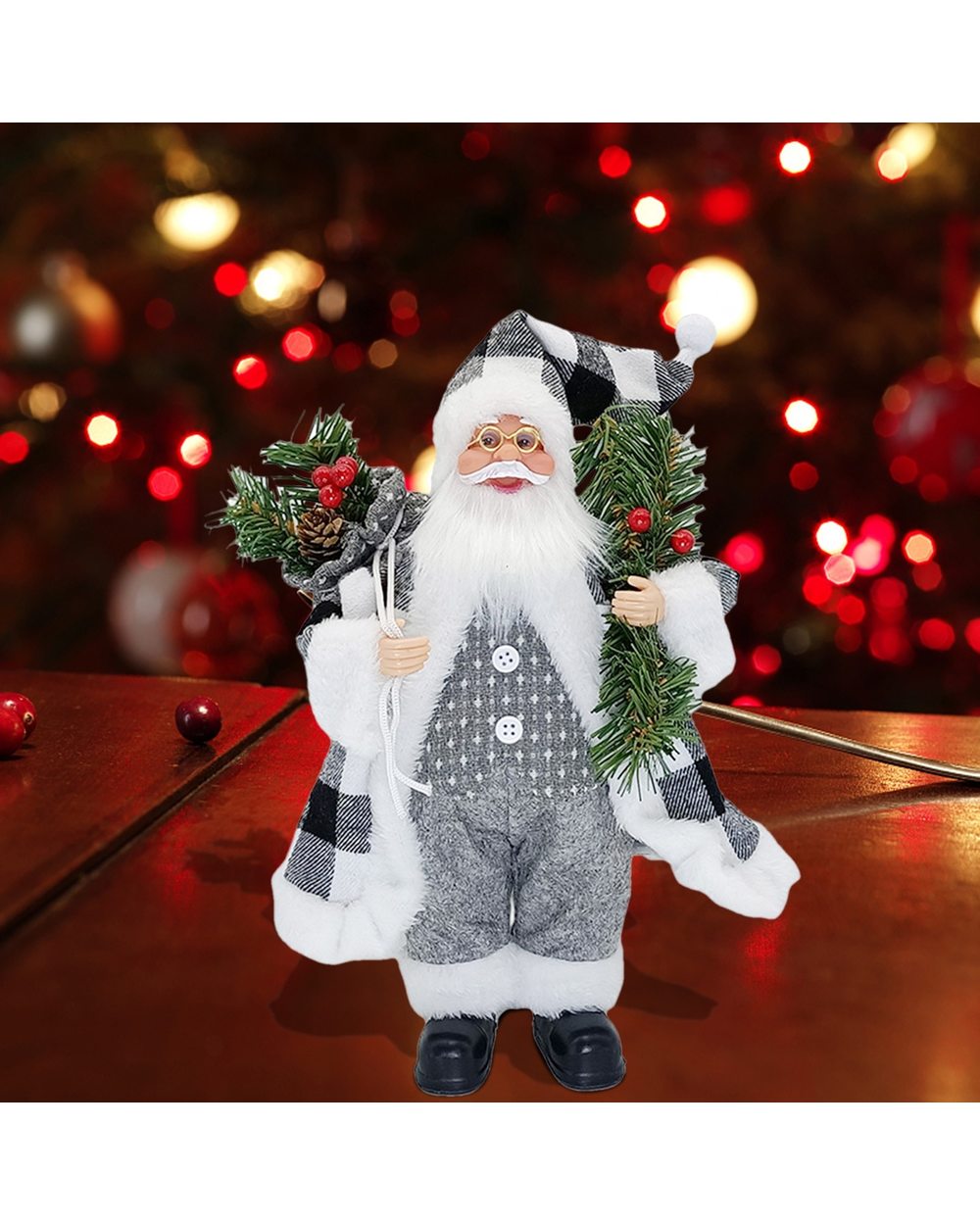 Christmas Santa Claus Doll Child Gift Toy Table Decoration Xmas Tree Ornament front-2