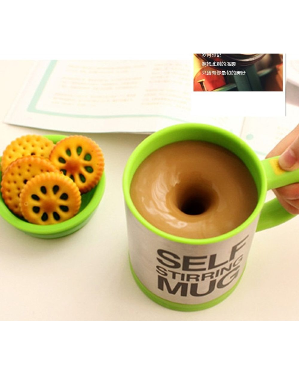 Lazy Self Stirring Mugs 400ml front-3