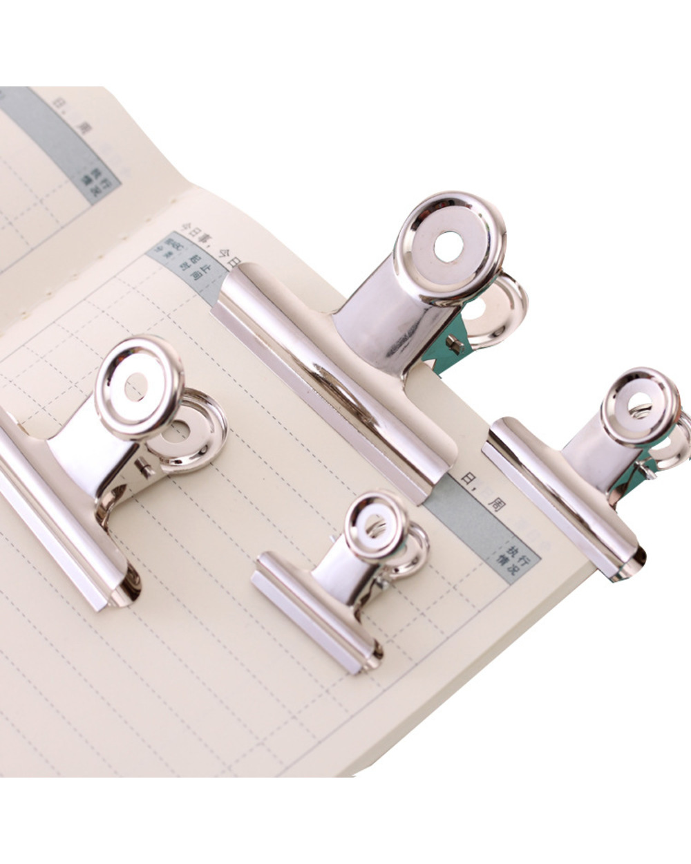 Stainless Steel Clips Silver Metal Dovetail Clip Paper Clips Ticket Holder Paper Documents Organizer School Office Stat front-0