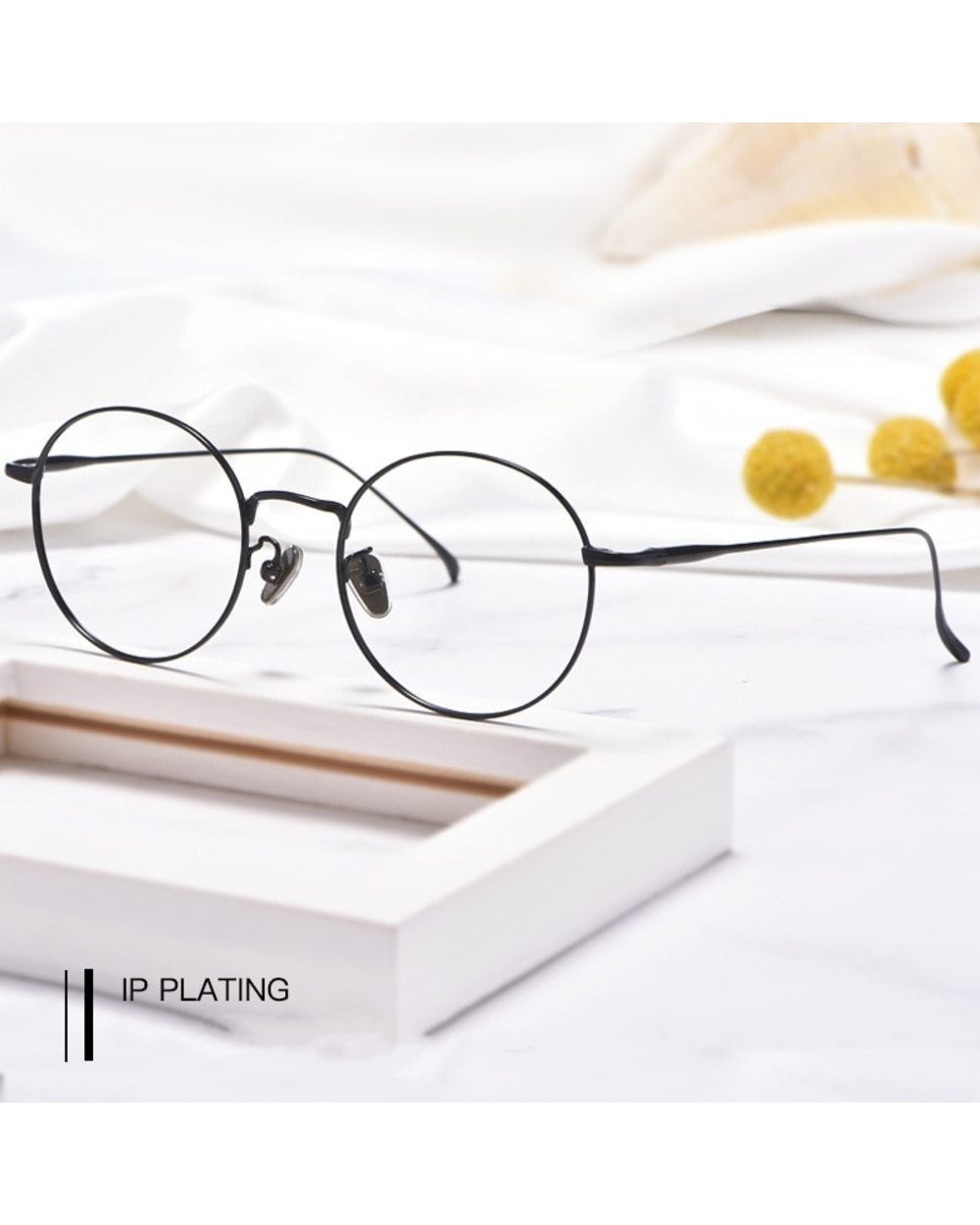Pure Titanium Round Retro Glasses Frame Full Frame Myopia Glasses Men And Women Fashion Prescription Spectacles Frames front-1