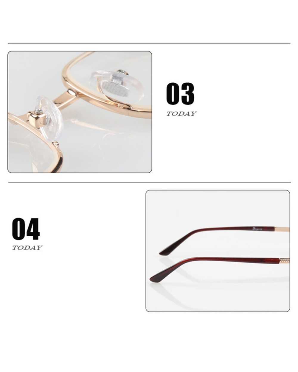 Ahora Men Glass Lens Metal Reading Presbyopia Glasses Anti-Fatigue With 0 +0.5 0.75 1.0 1.25 1.5 1.75 2.0 2.5 2.75 3.0 front-5
