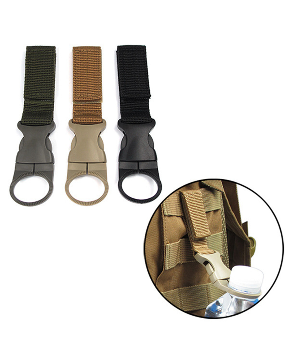 Outdoor Backpack Hook Military Tactical Nylon Safety Tool Accry Hiking Hunting Clim Survival Strap Hook Euipment front-2