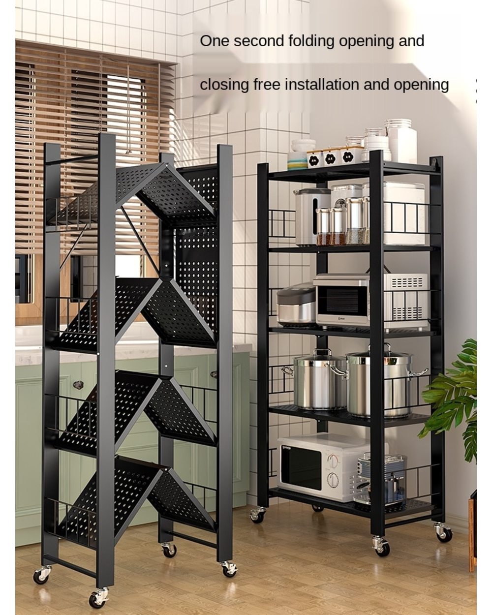 No installation Foldable Rack storage front-0