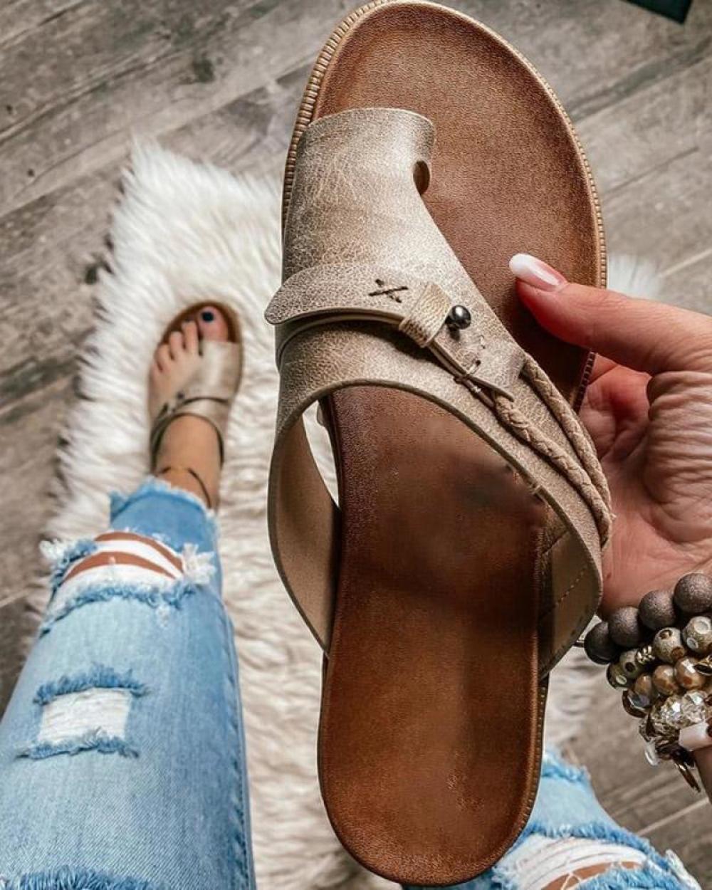 TOP1 TRENDING SUMMER 2022 Soft Footbed Orthopedic Summer Sandals SALE OFF UP TO 50% front-0