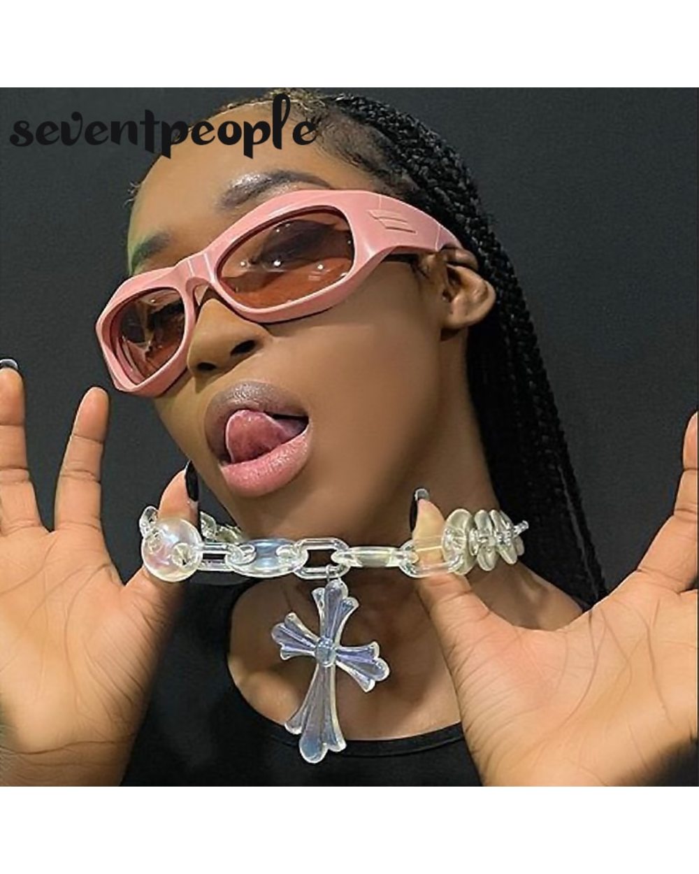 Cyberpunk Y2k Sunglasses Women Sport Sun Glasses For Men Sports Goggles New Fashion Cat Eye Sunglass Occhiali Da Sole D front-4