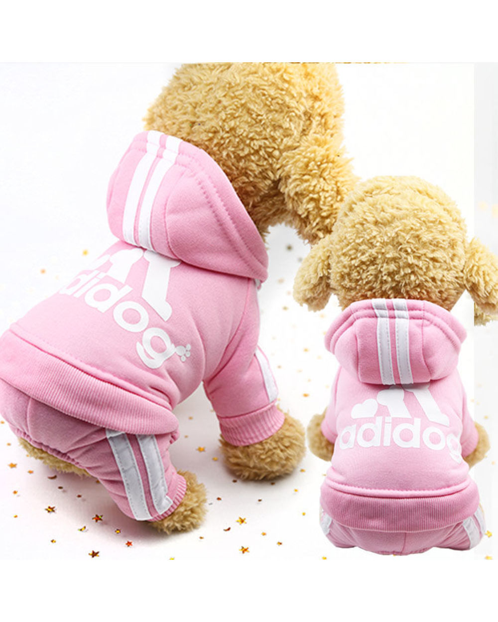 Adidog clothes Autumn And Winter New Pet Clothes Small Medium Luxury Dog Puppy Chihuahua Pet Warm Four-legged Sweater front-2