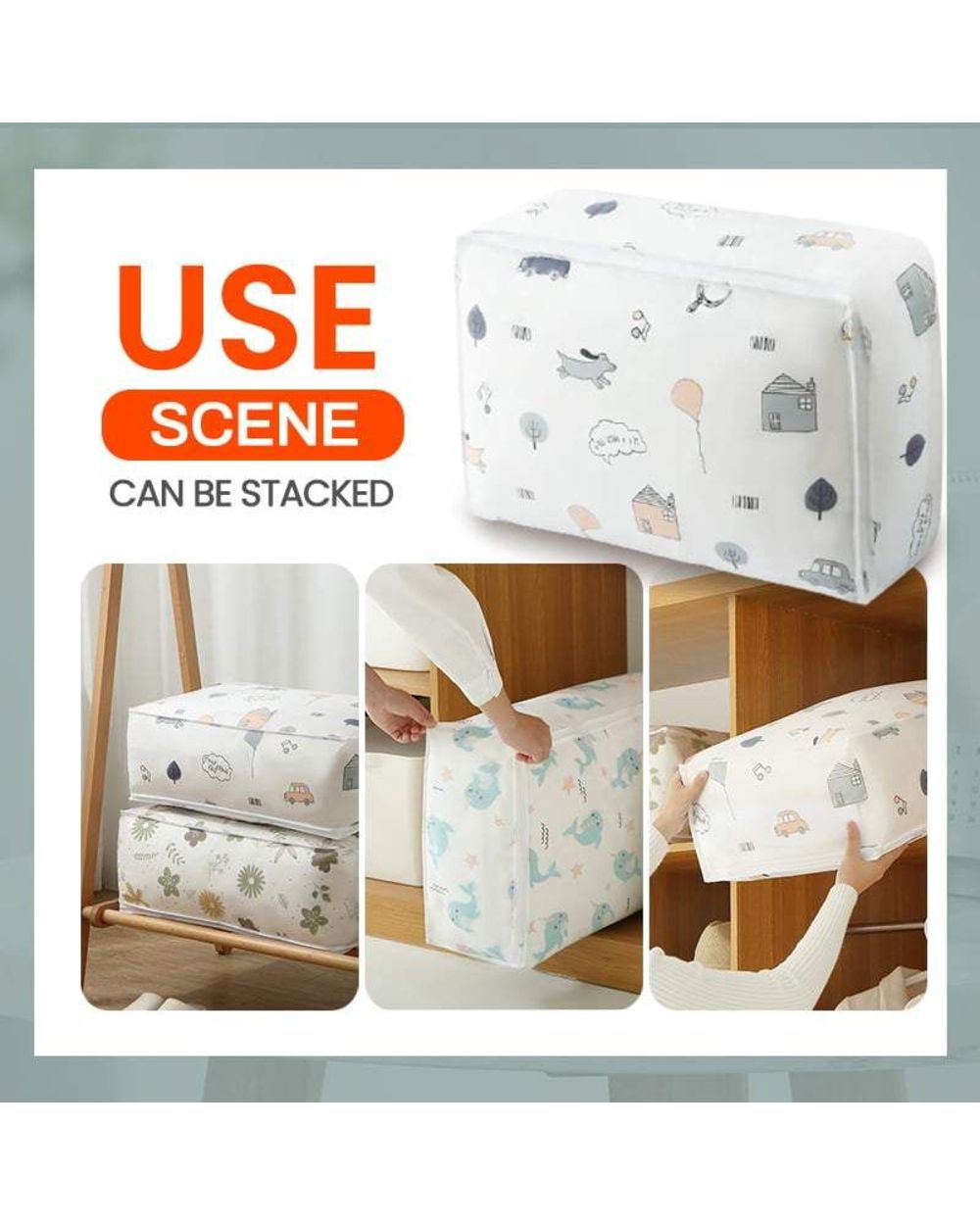 Home Dustproof Storage Bag Waterproof Quilt Clothes Organizer Moistureproof Closet Organize Clothing Sorting Bag Droppi front-4